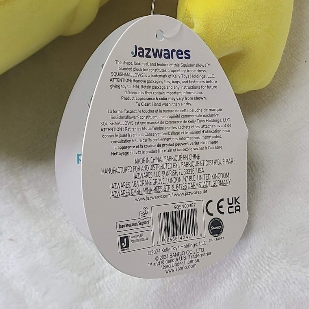 Hello Kitty Squishmallow Plush Pompompurin Costume Hoodie 8" Removable Hood NWT - Picture 8 of 14